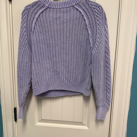 Free People Frankie Lilac Cable Knit Sweater - Picture 2 of 2